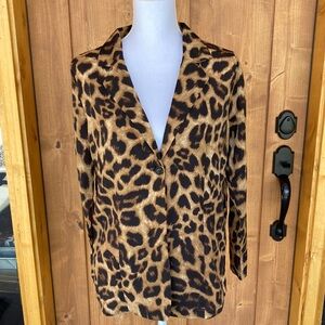 Estampados Women’s Blazer NWT Unlines lightweight Animal Print Side Pockets